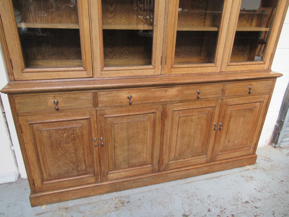 very large Edwardian  oak bookcase View VII