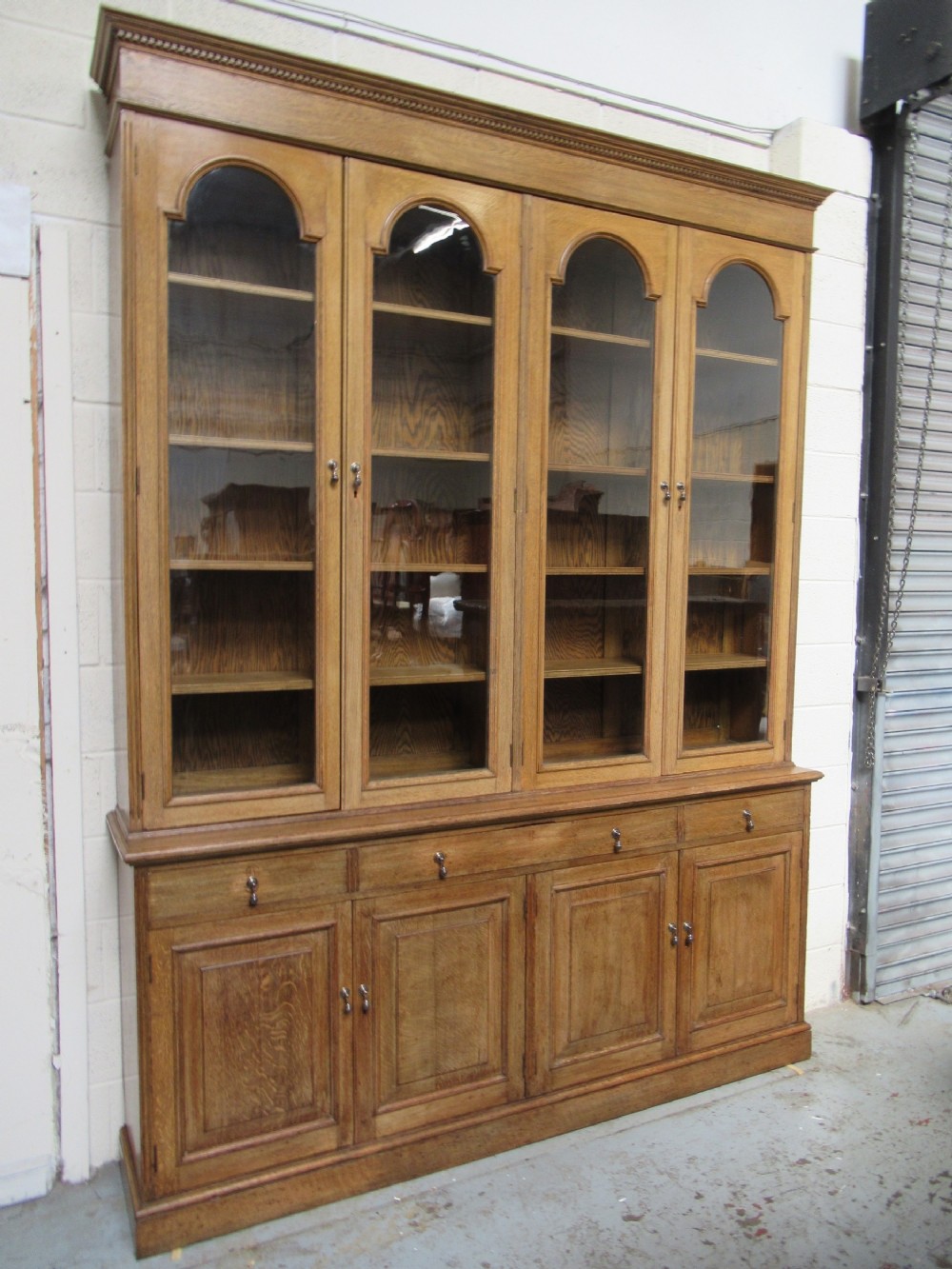 very large Edwardian  oak bookcase
