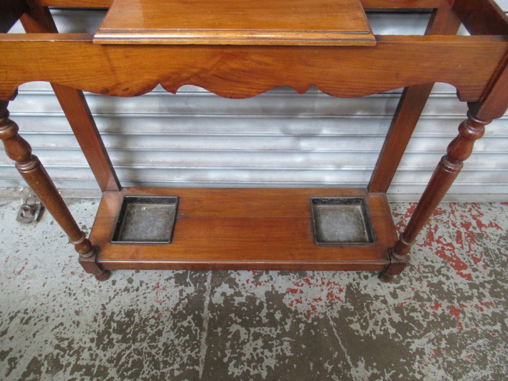 Edwardian walnut hall hat and coat stand View III