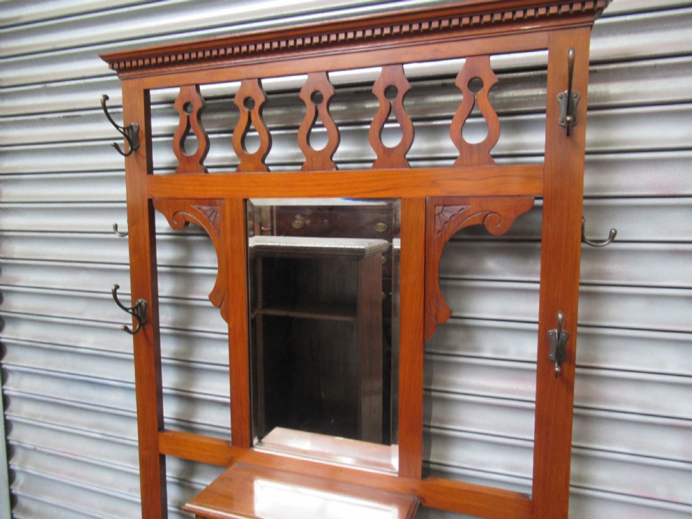 Edwardian walnut hall hat and coat stand View IV