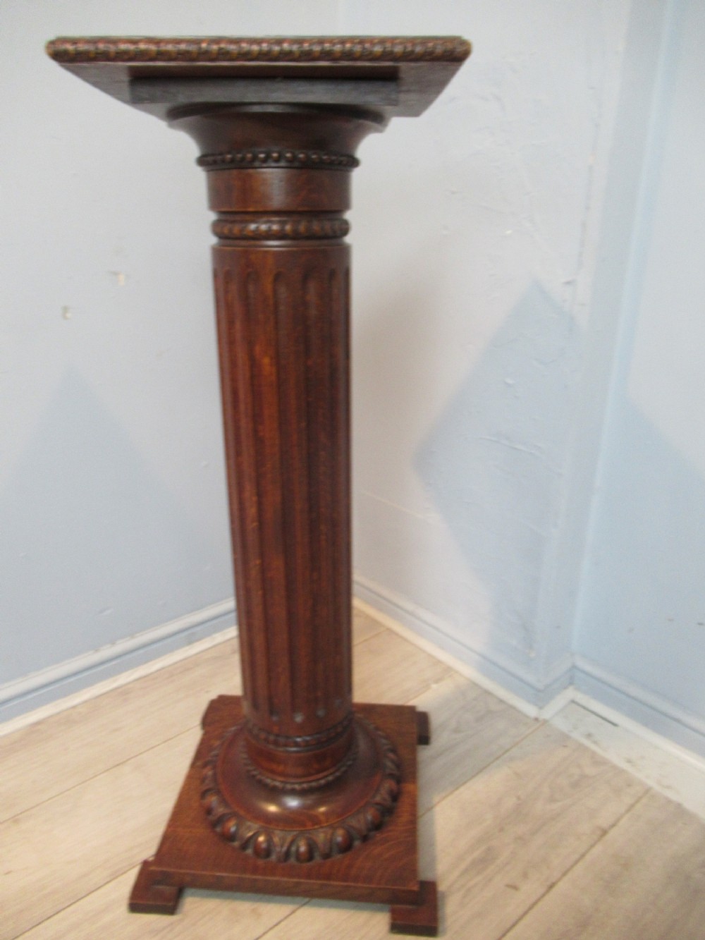 Oak display pedestal  stand