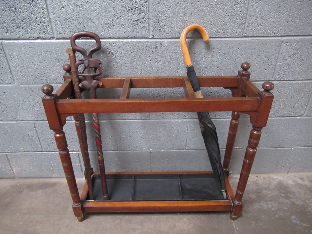 Edwardian  oak walking stick stand