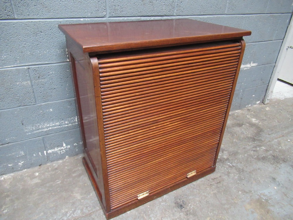 Mahogany tambour roller  shutter  file cabinet
