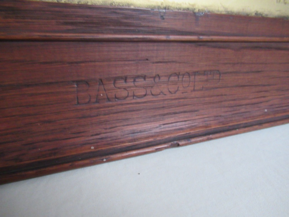 Old oak framed  BASS & CO,  pub wall mirror View V