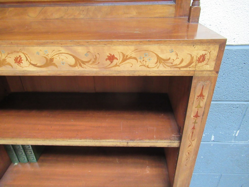 Late Victorian walnut open bookcase View VII