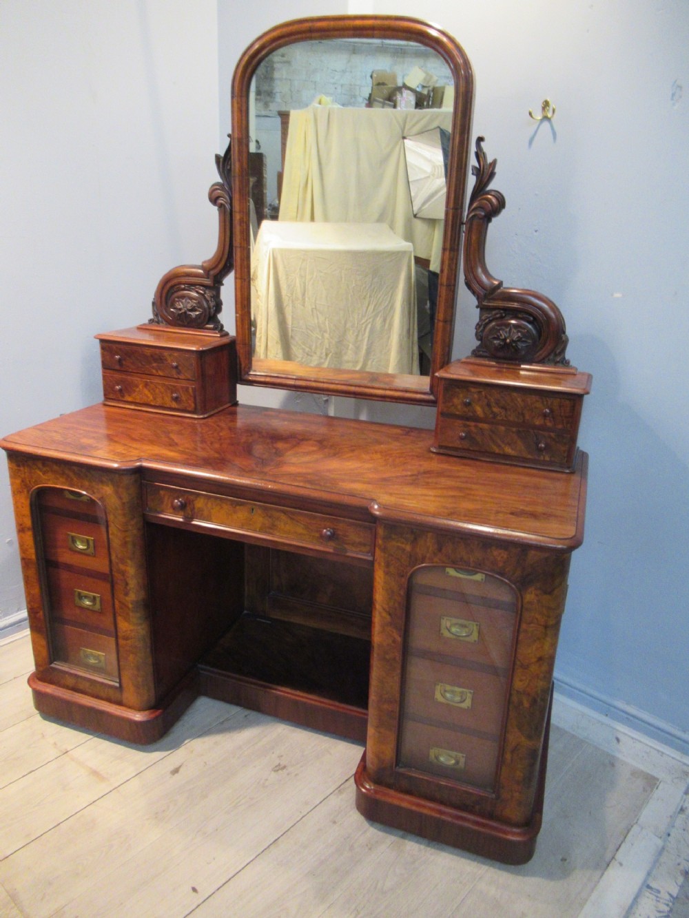 Large Victorian walnut Duchess  dressing table