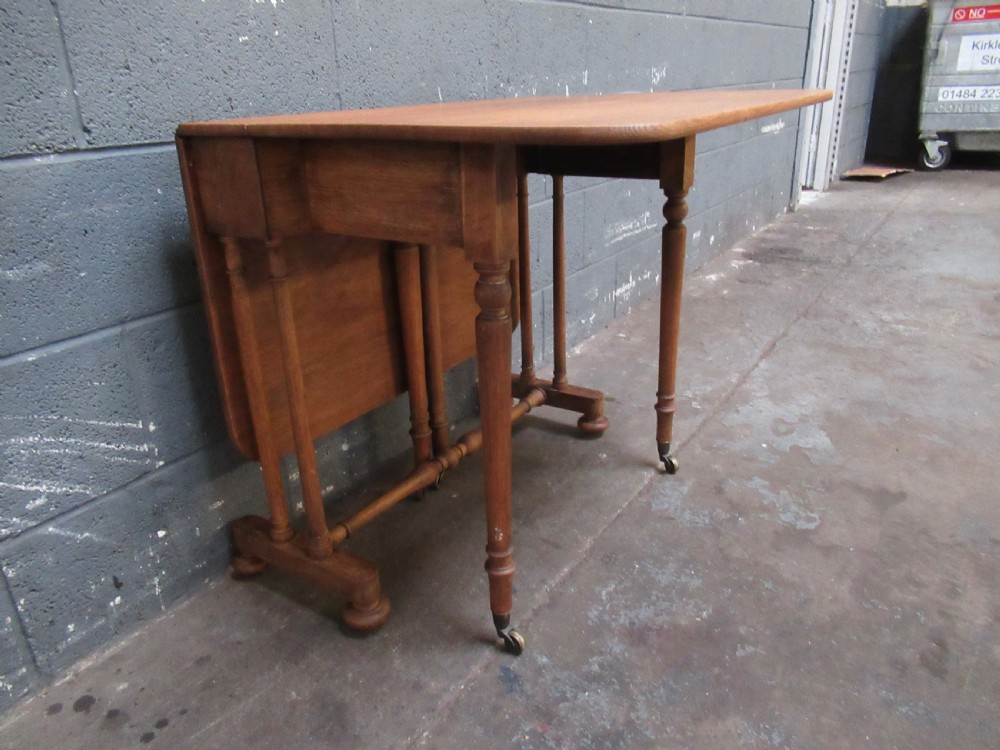 Victorian oak Sutherland  occasional table  View VII