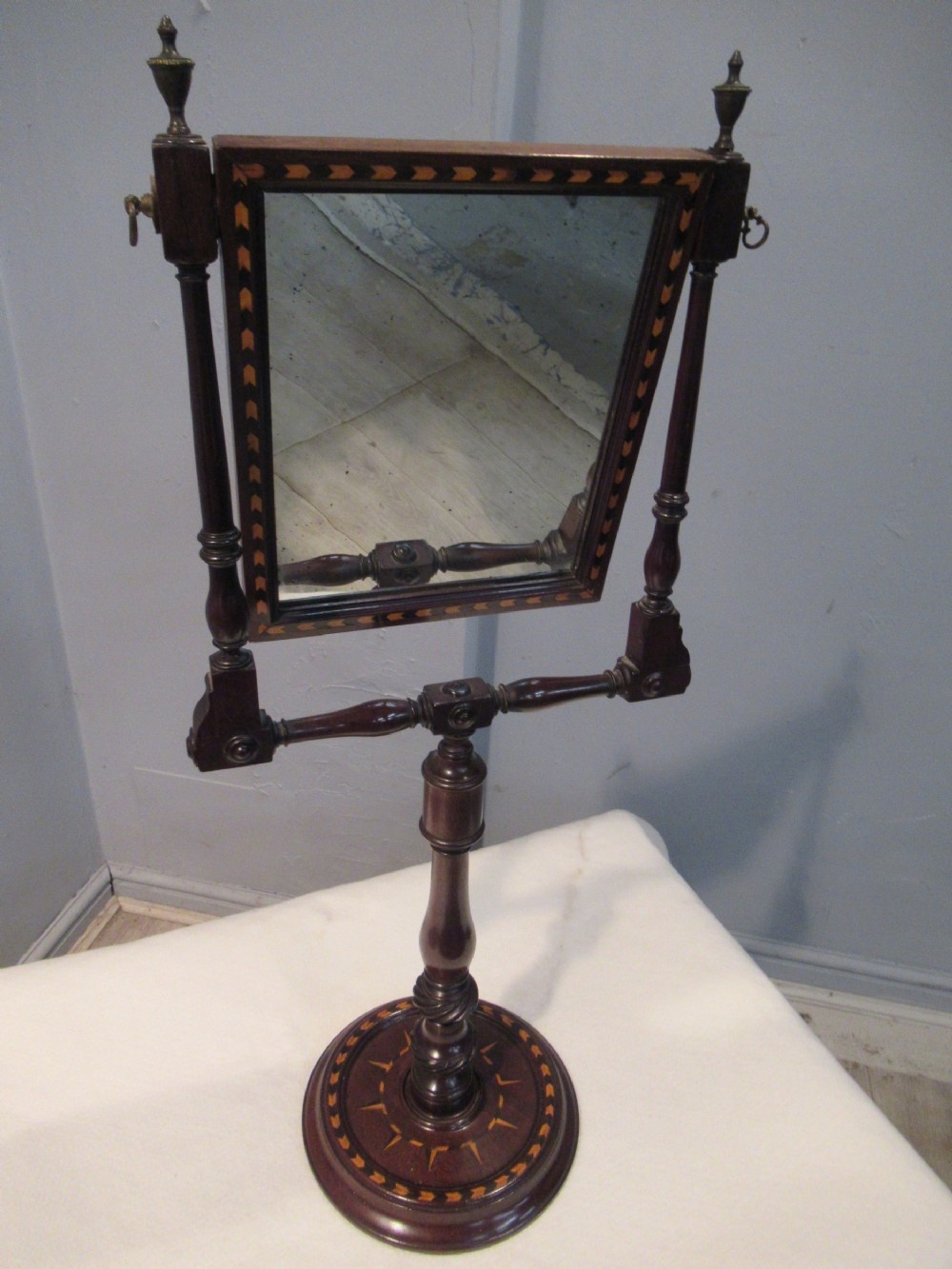 Georgian mahogany  swing toilet  mirror
