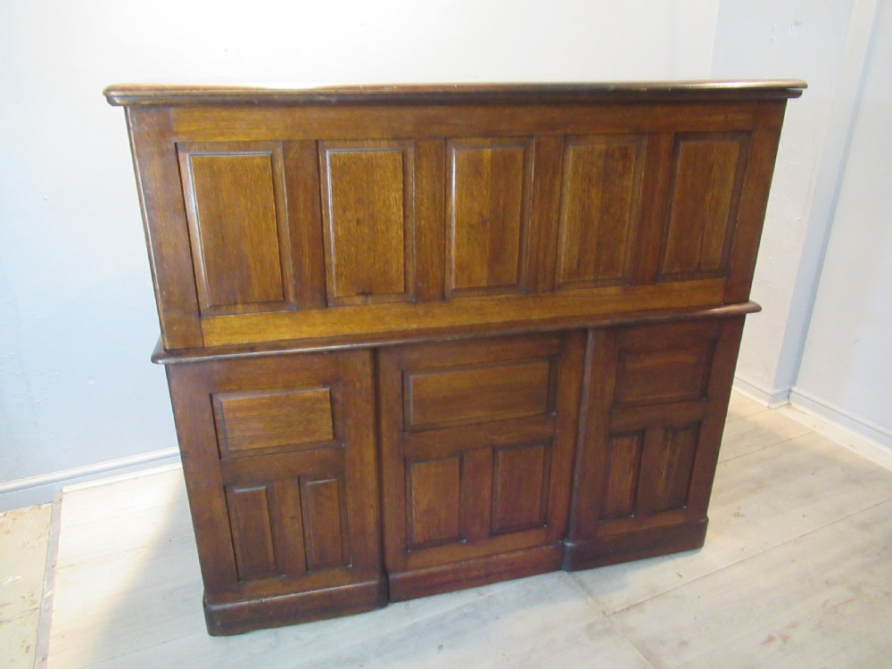 Large oak roll top desk View V