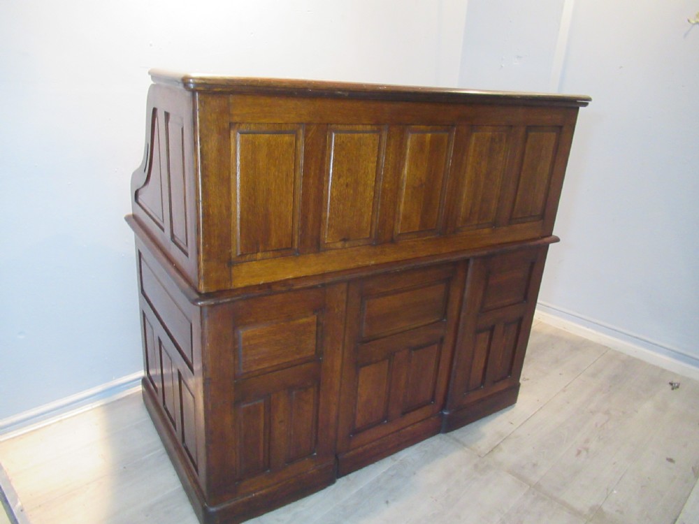 Large oak roll top desk View VI