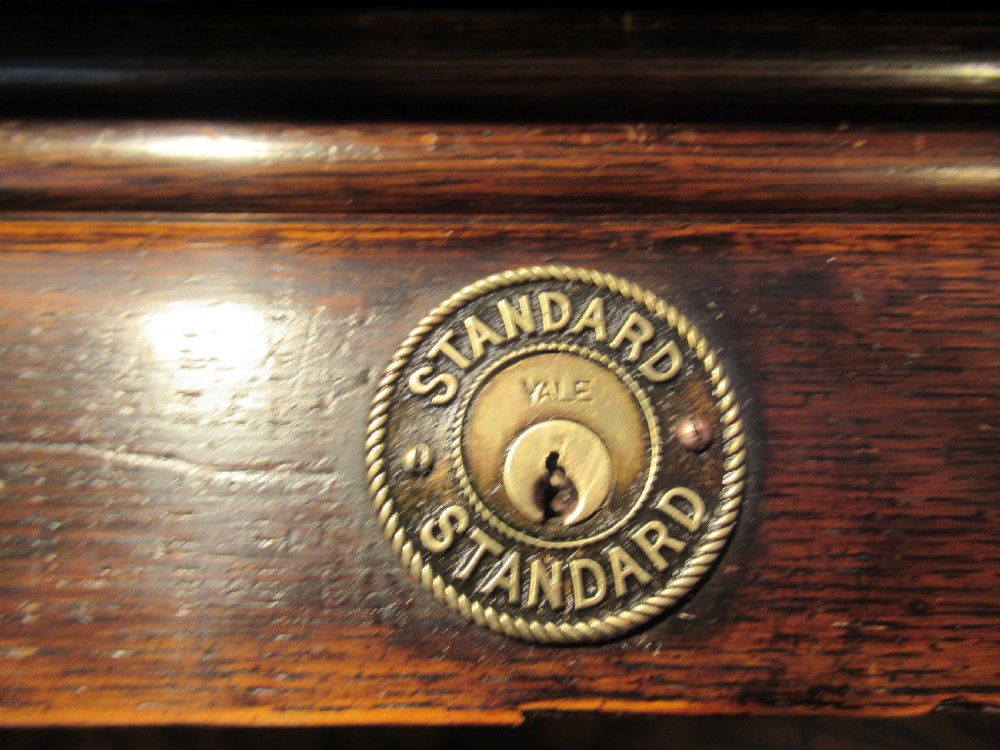 Large oak roll top desk View XII