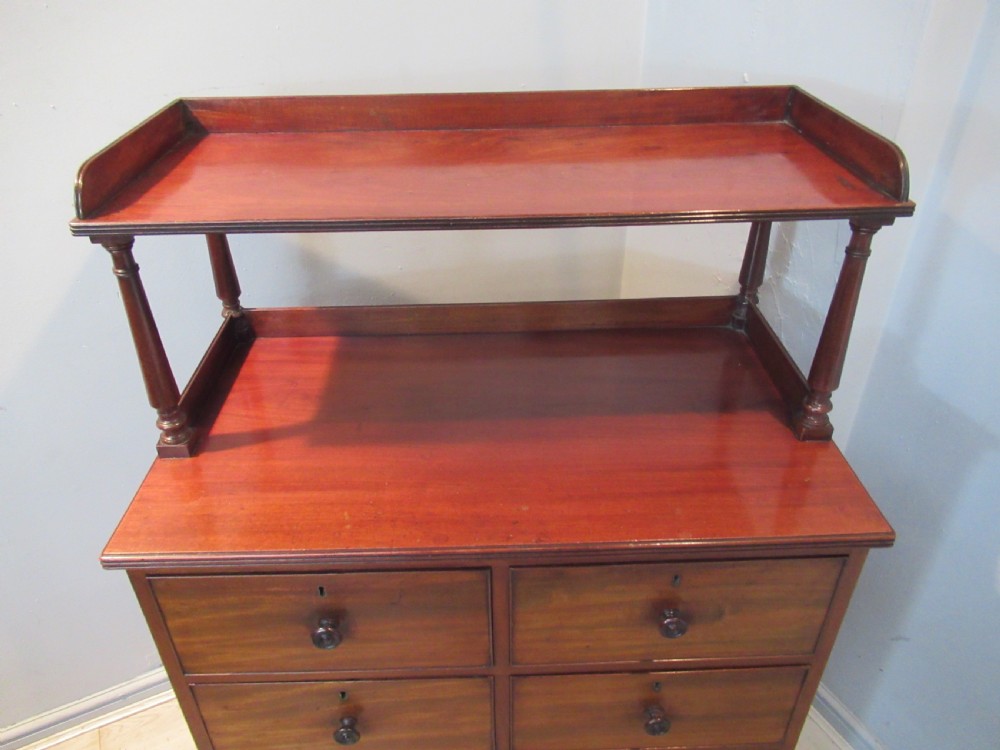 Unusual mahogany chest of drawers by Edwards & Roberts  London. View III