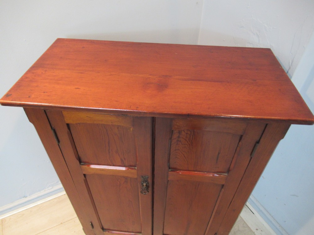 Late Victorian small pitch pine cupboard View III