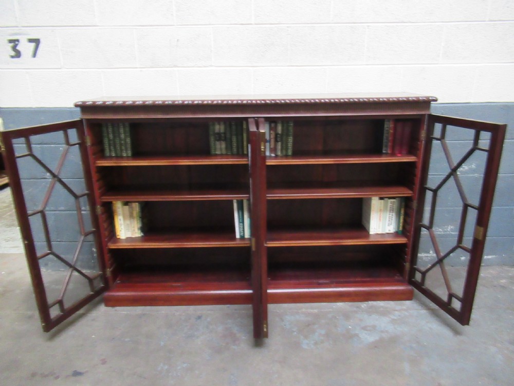 Large mahogany four glazed  doors bookcase View III