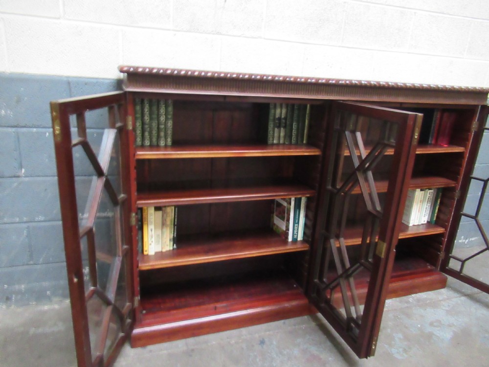 Large mahogany four glazed  doors bookcase View IV