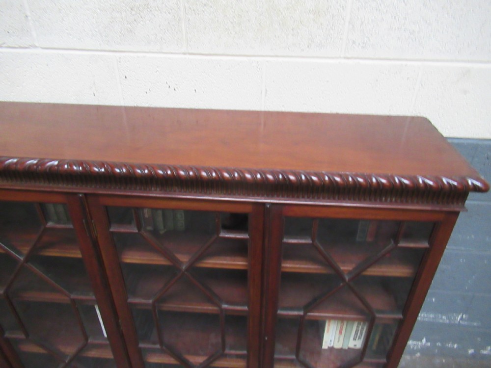 Large mahogany four glazed  doors bookcase View VIII