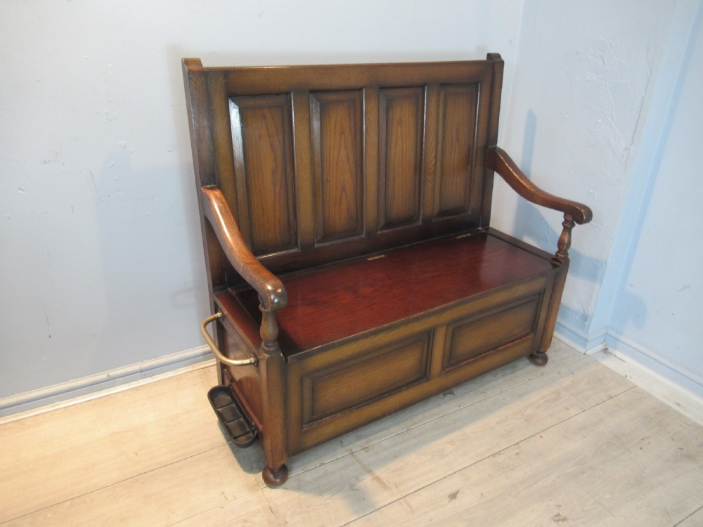 Oak monks bench lid  seat View VII