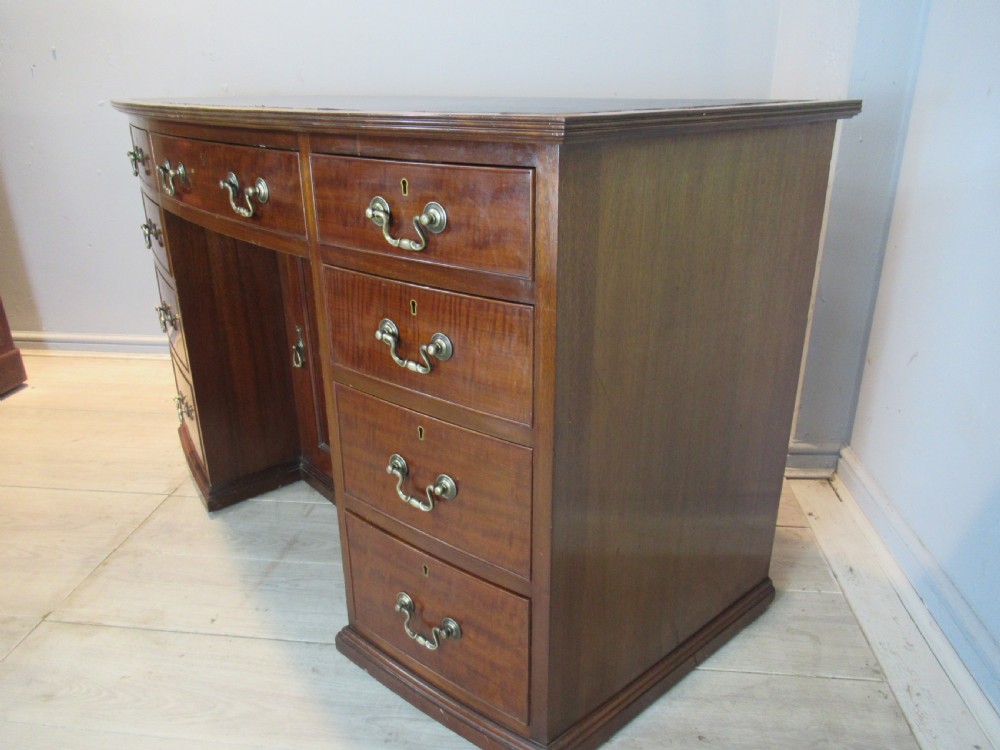 Mahogany bow front desk  View III
