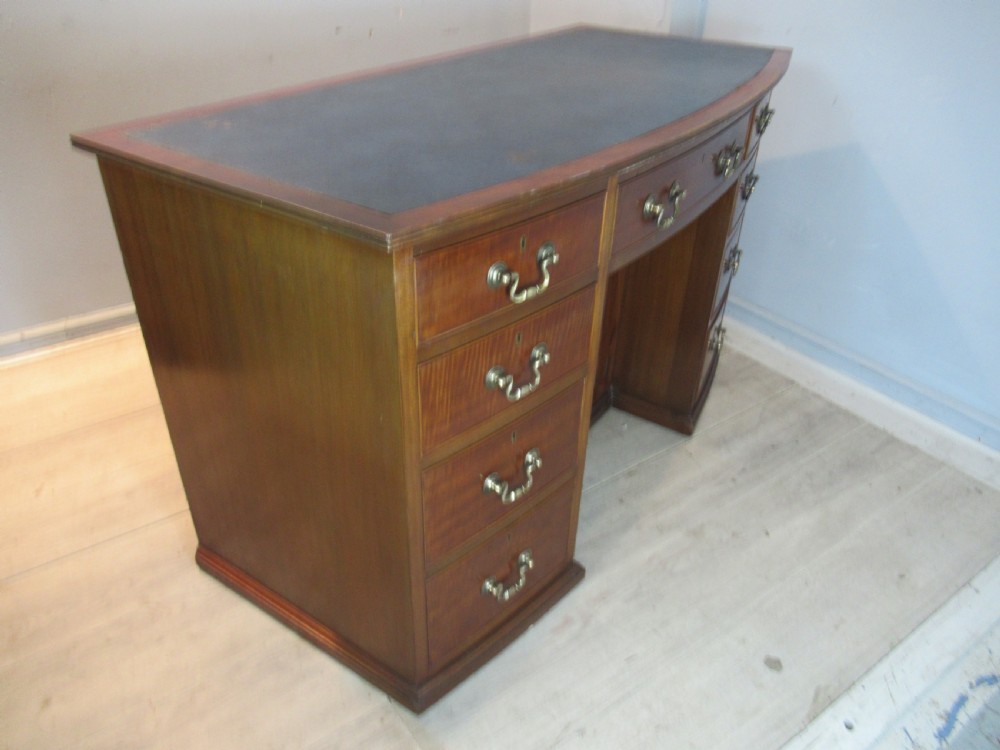 Mahogany bow front desk  View IV