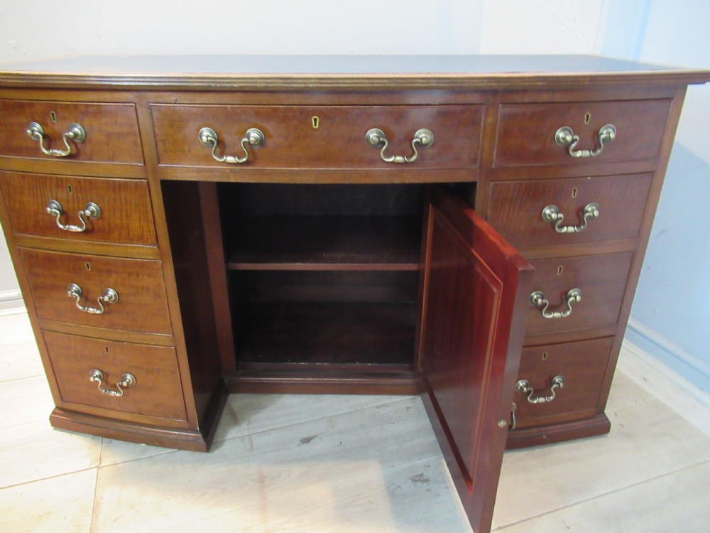 Mahogany bow front desk  View VII
