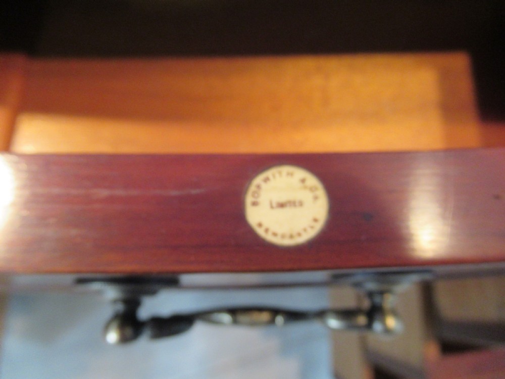 Mahogany bow front desk  View IX