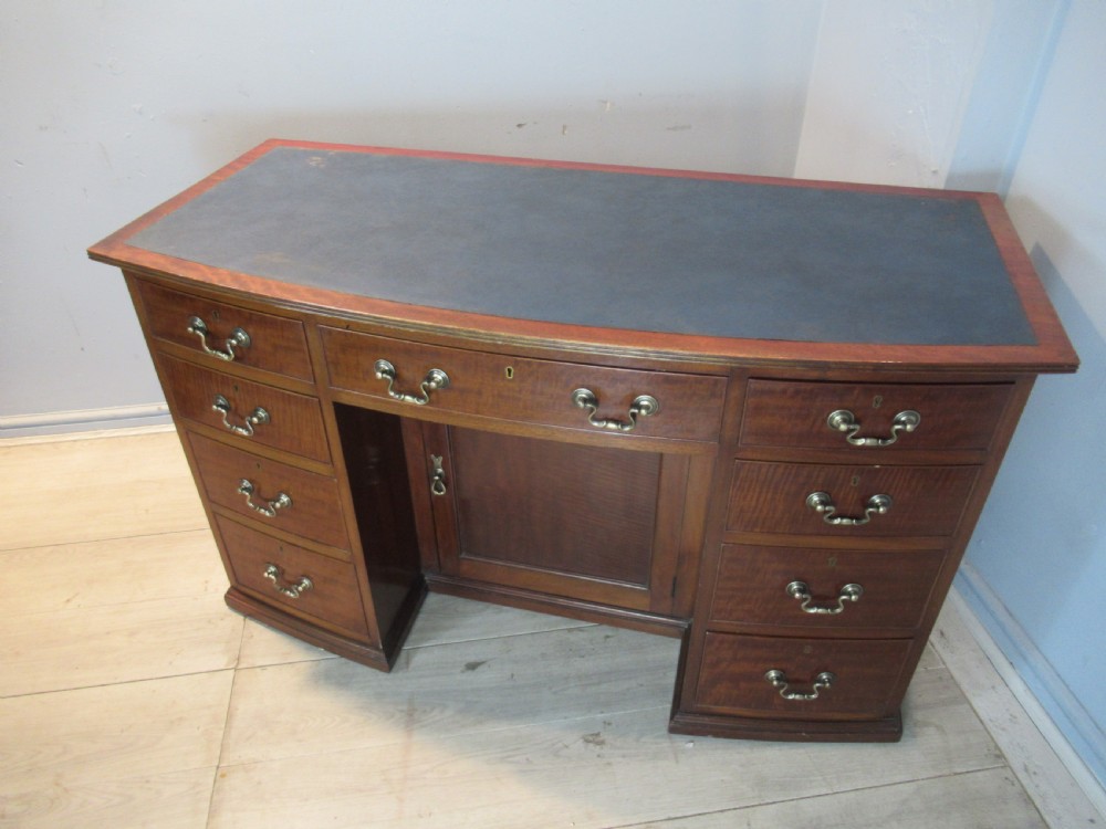 Mahogany bow front desk  View X