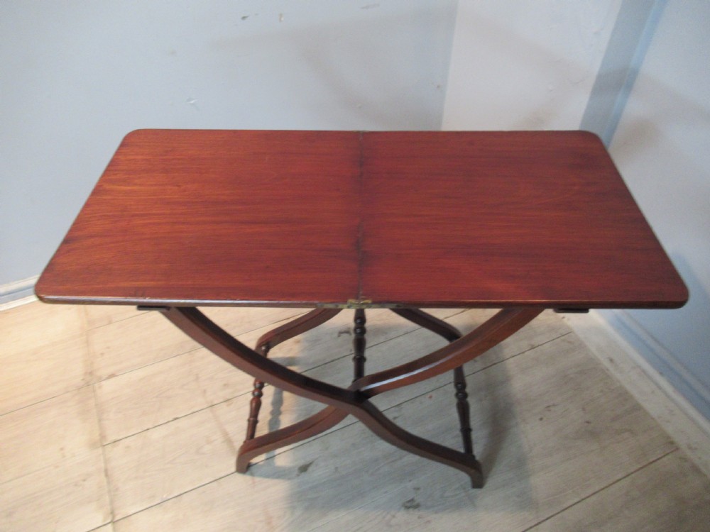 Late Victorian  folding coaching table View II