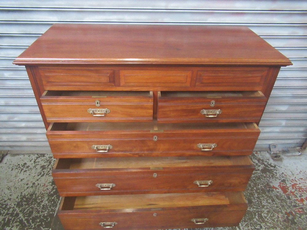 Late Victorian mahogany chest of seven drawers View VI