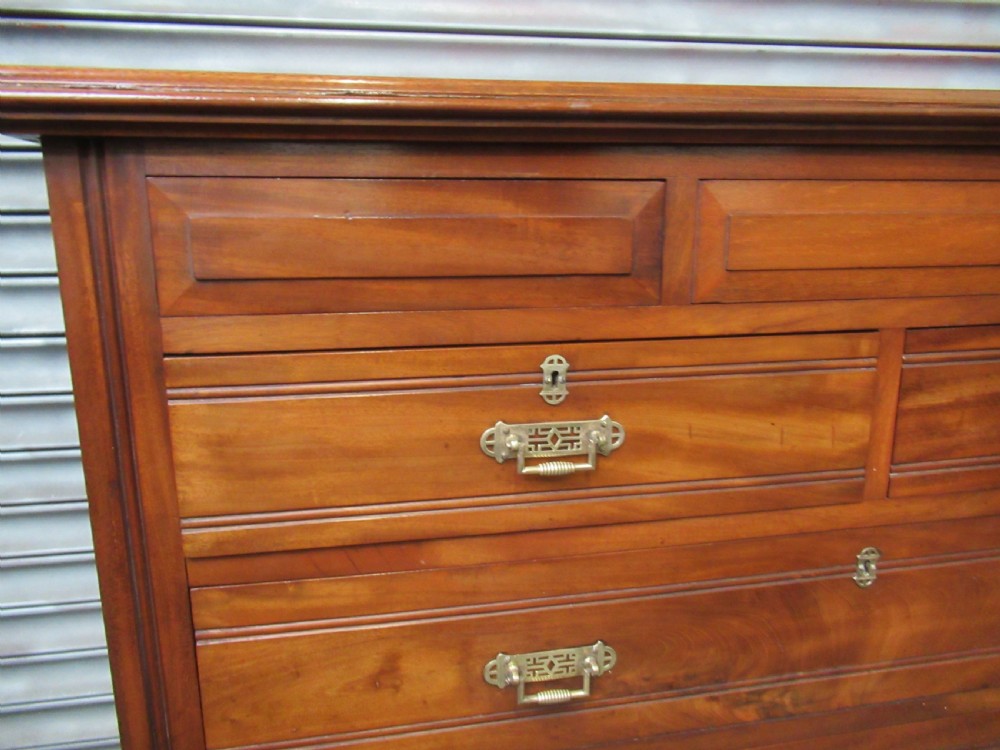 Late Victorian mahogany chest of seven drawers View IX