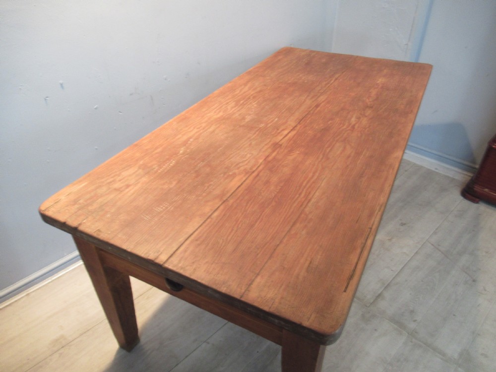 antique pine dining table View II