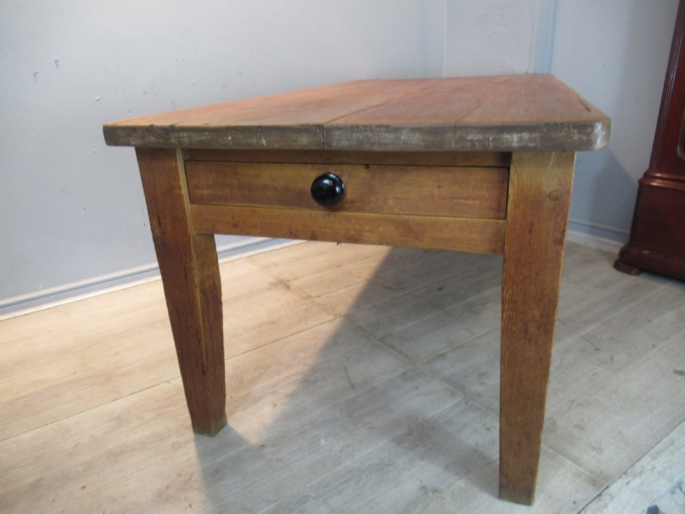 antique pine dining table View VI
