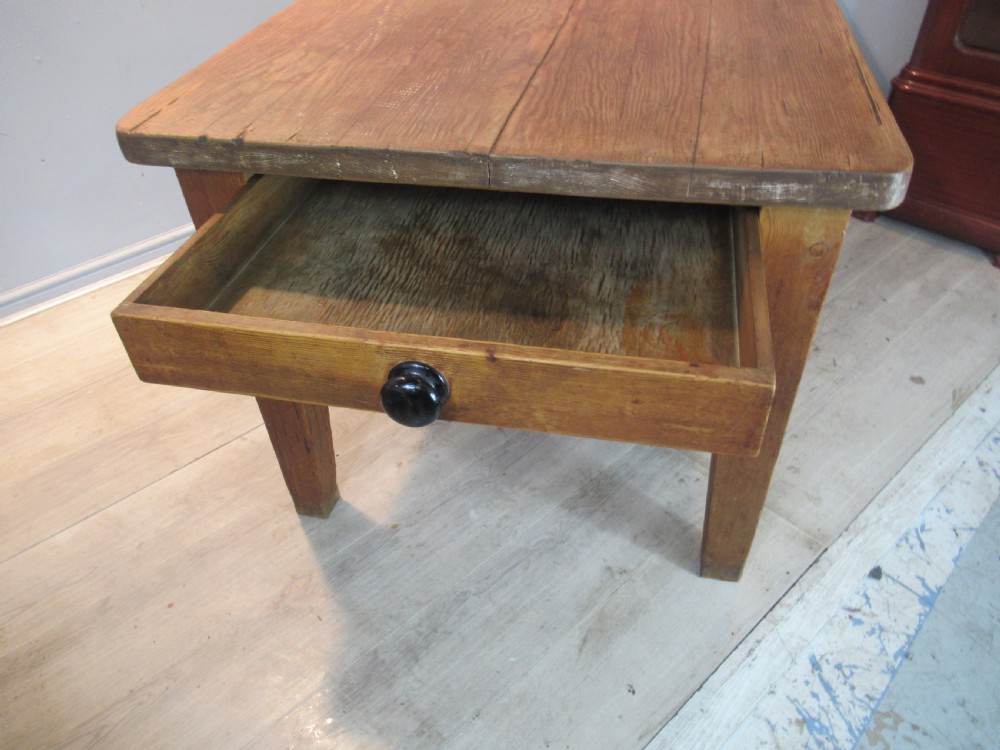 antique pine dining table View VII