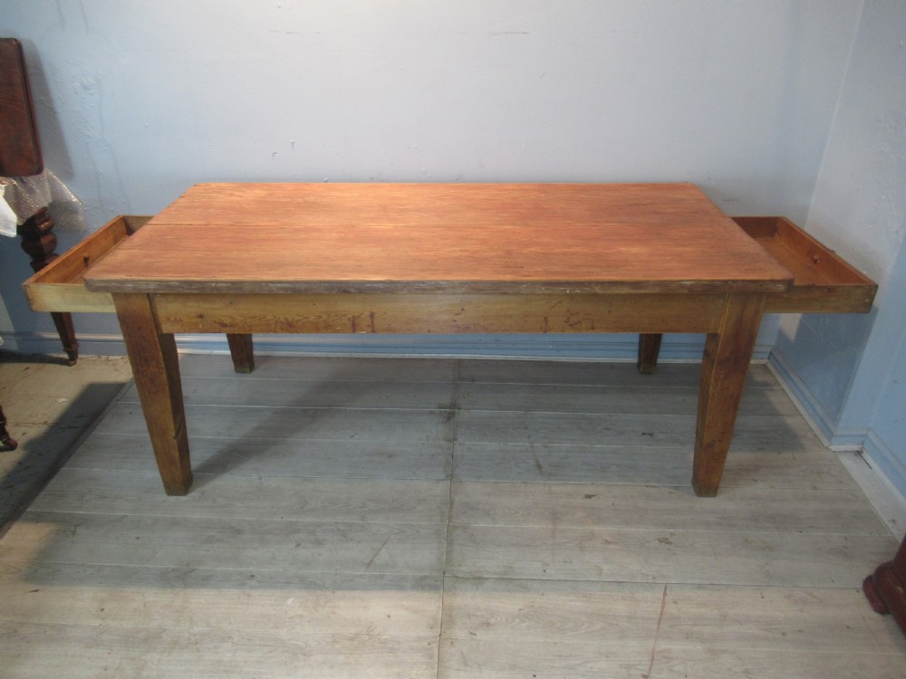 antique pine dining table View VIII