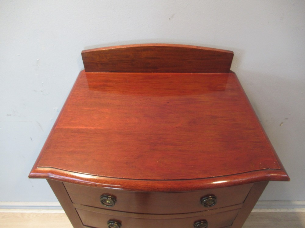 Edwardian period mahogany bow front cabinet View V