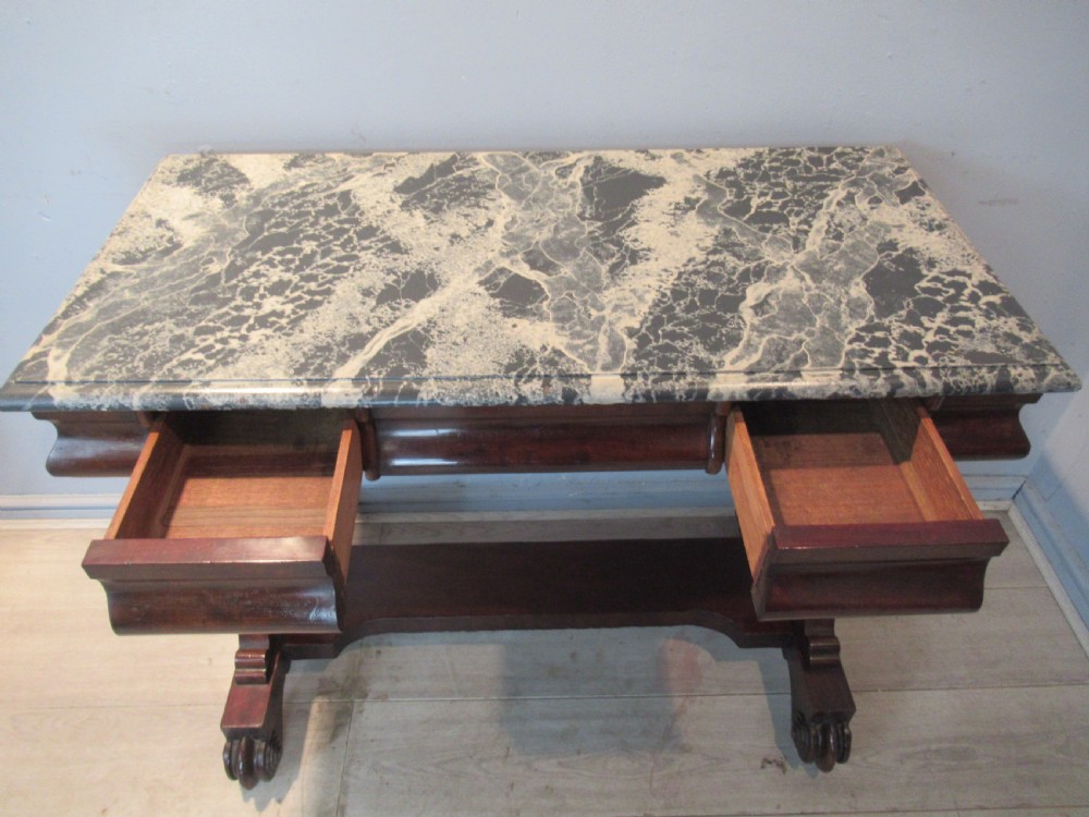 Victorian period mahogany side or console table View V