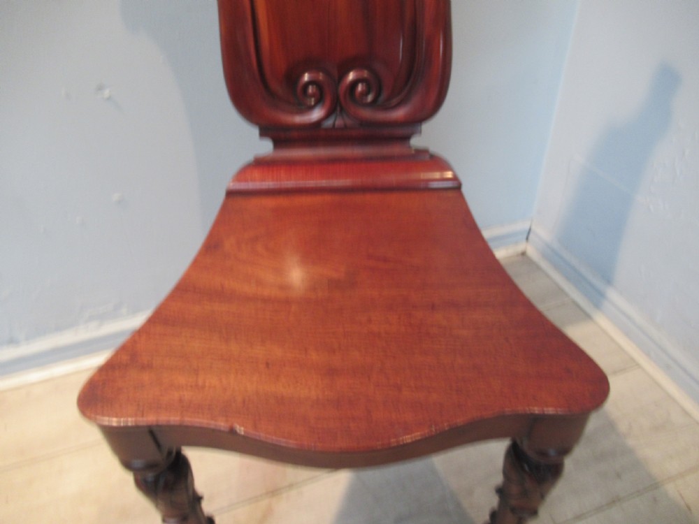 Good 19th century  hall chair  possibly Gillows  Lancaster View IX