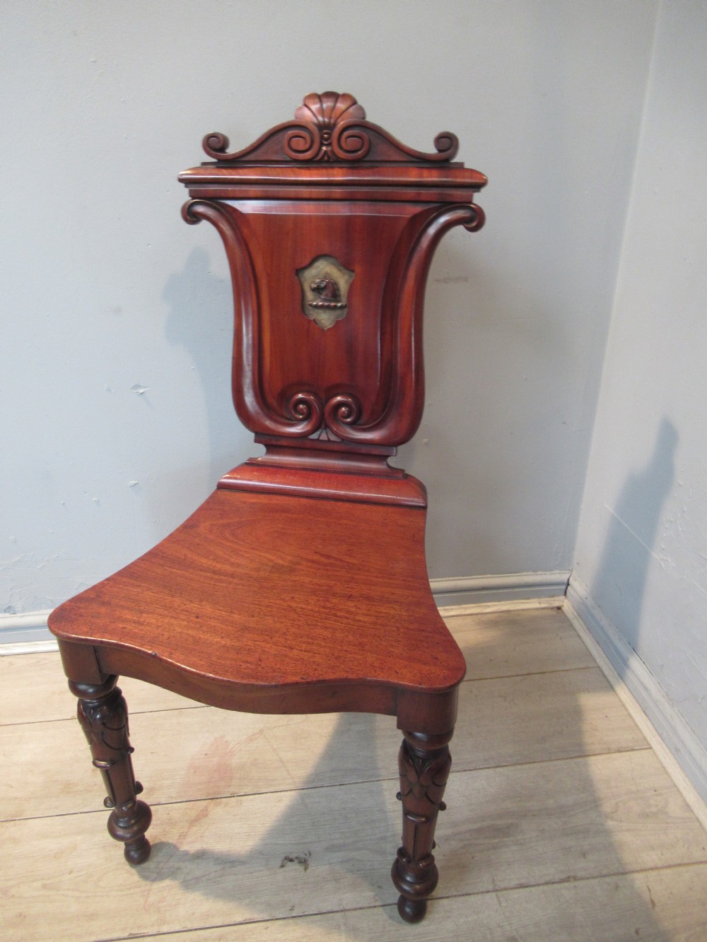 Good 19th century  hall chair  possibly Gillows  Lancaster