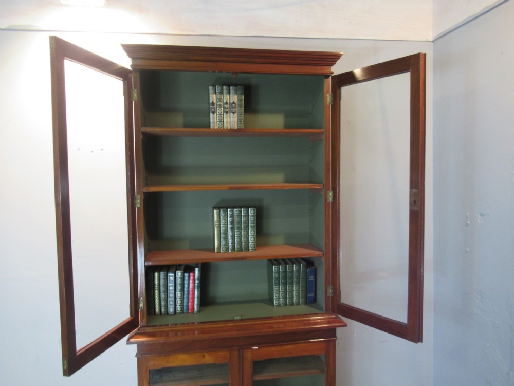 Late Victorian mahogany slim size bookcase View IV
