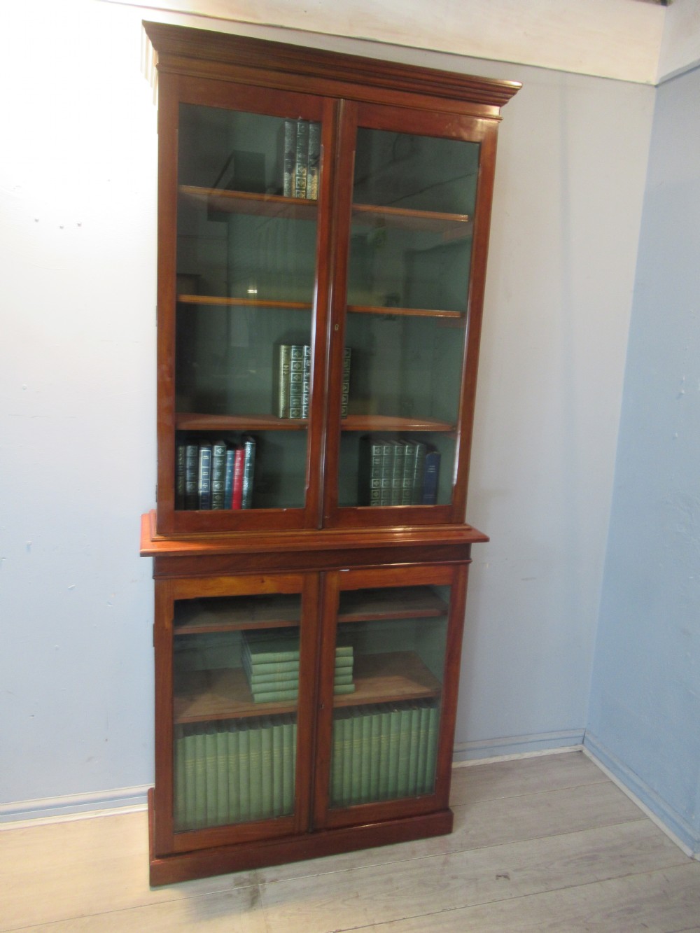Late Victorian mahogany slim size bookcase
