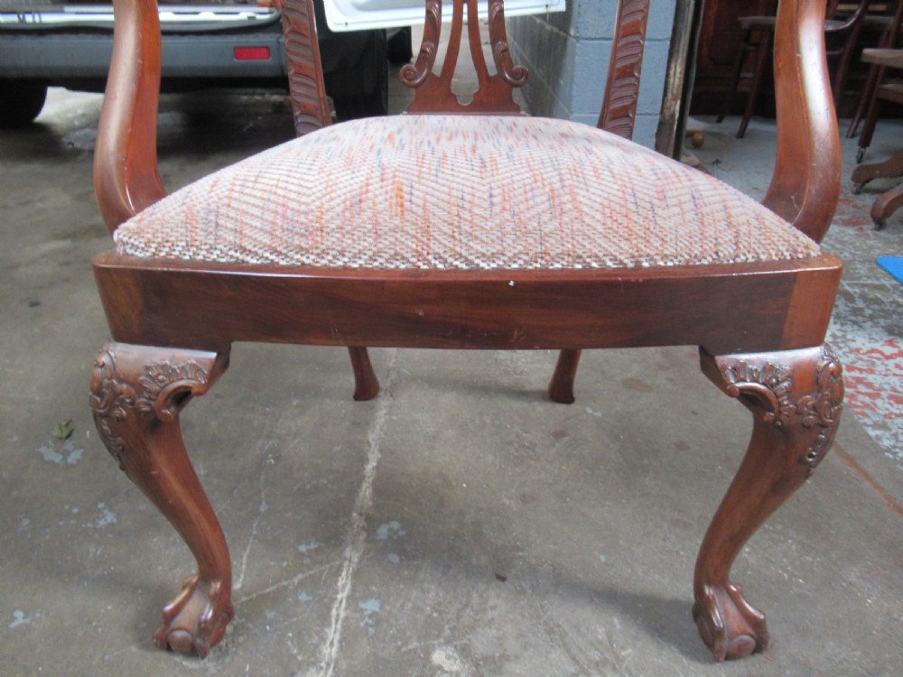 Good set of eight mahogany Chippendale style dining chairs View VI