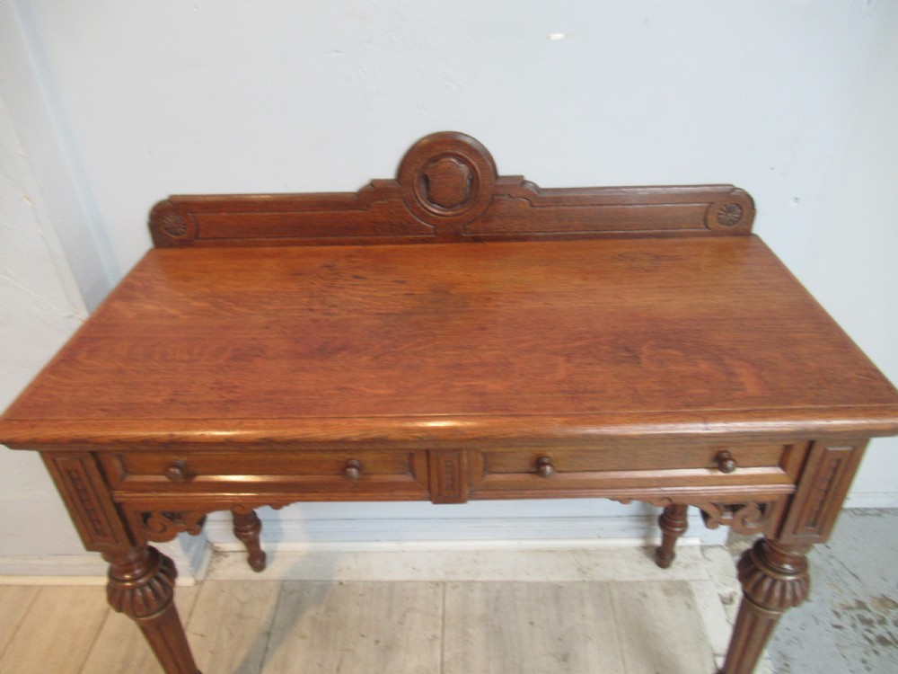 Victorian period oak side table View II