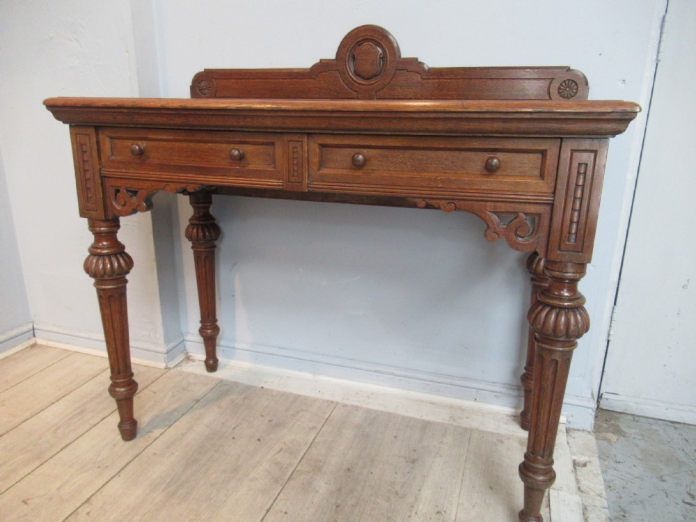 Victorian period oak side table View VI