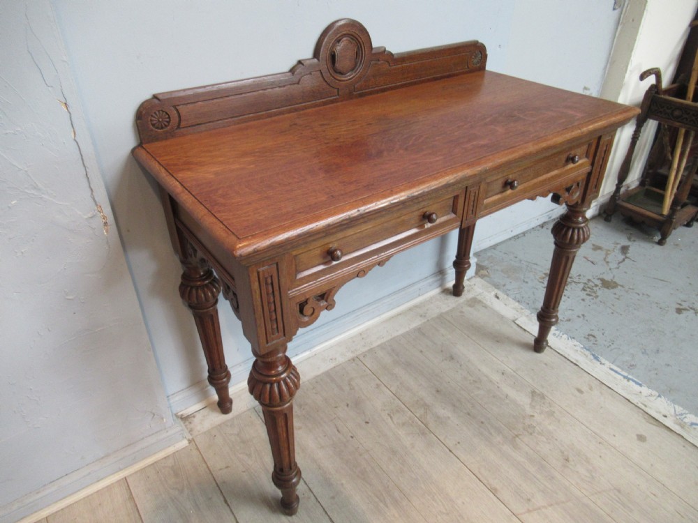 Victorian period oak side table View IX