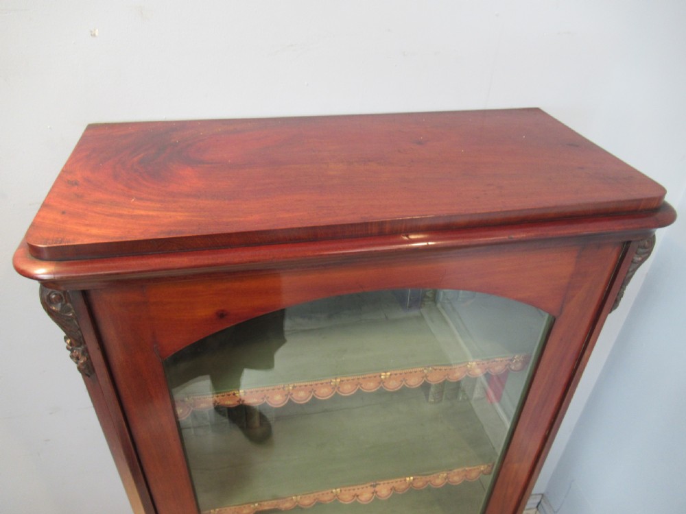 Victorian period slim size mahogany bookcase View VI