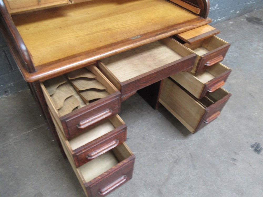 Oak roll top desk by Angus  makers View II