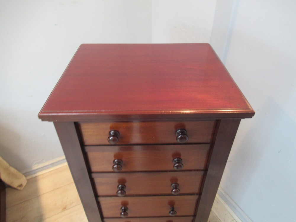 Victorian period mahogany wellington chest of drawers View IV