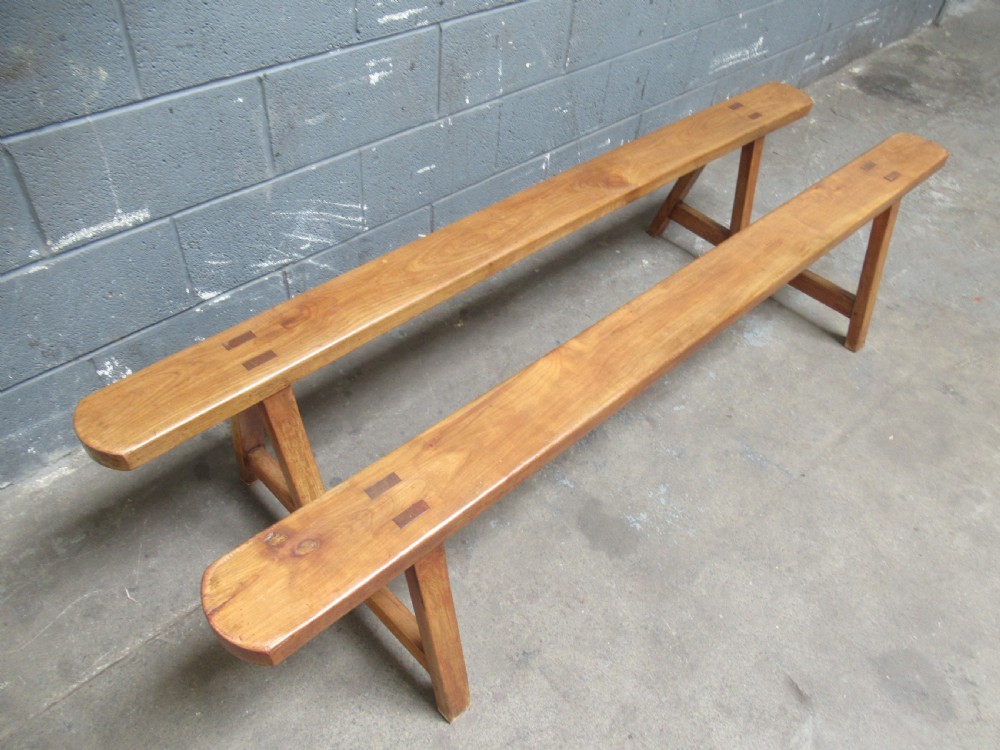 Pair of late 19th century PIG bench seats