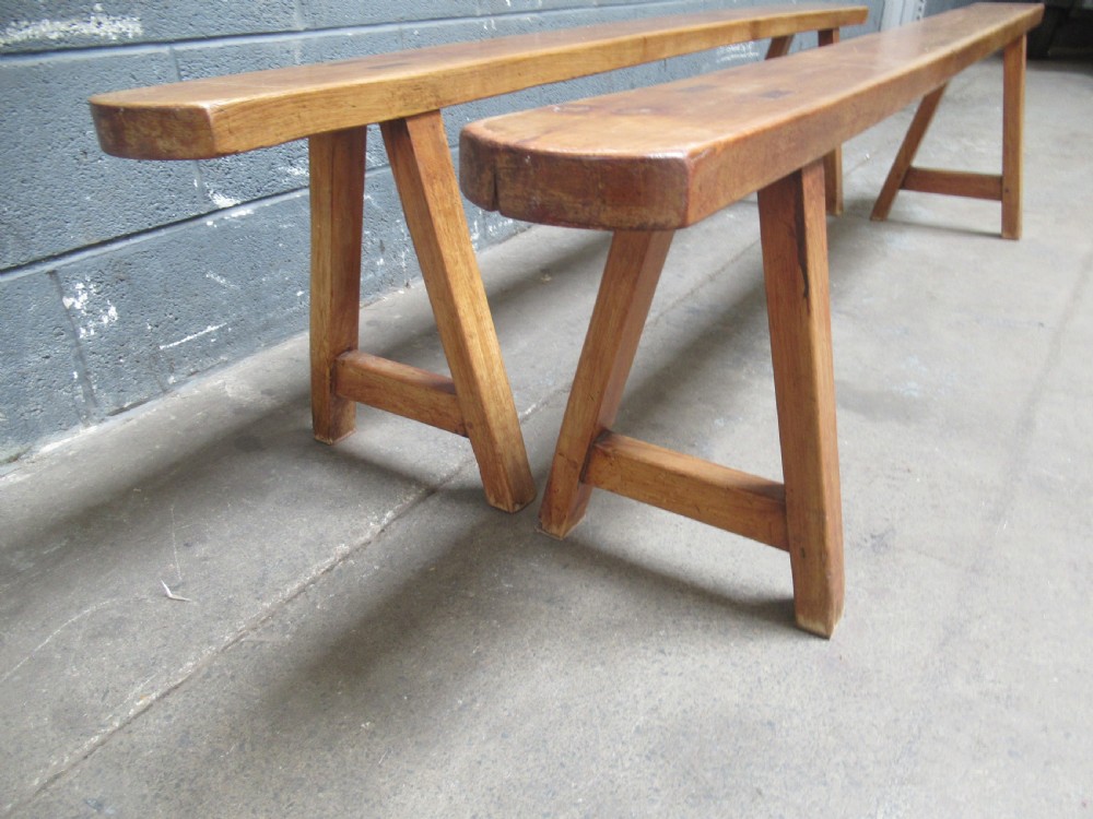 Pair of late 19th century PIG bench seats View IV