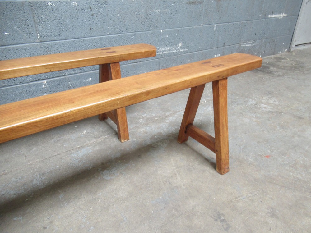 Pair of late 19th century PIG bench seats View V