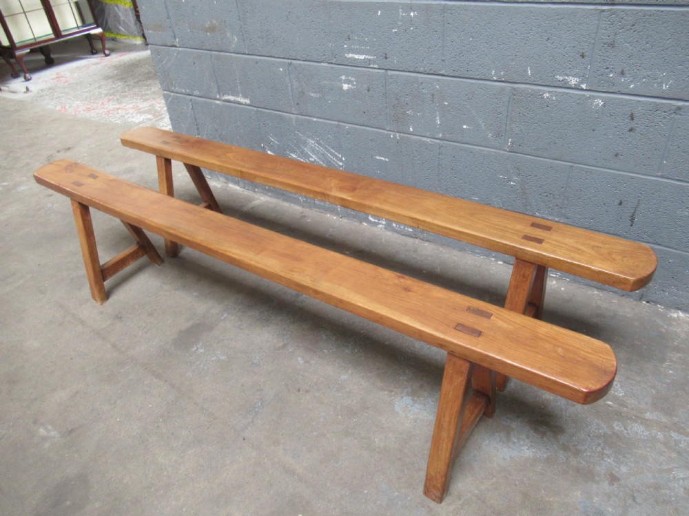 Pair of late 19th century PIG bench seats View VII